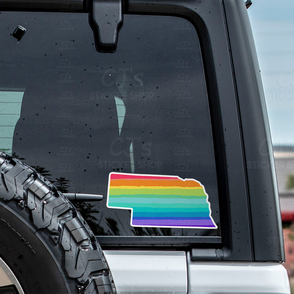 Nebraska Rainbow State Sticker