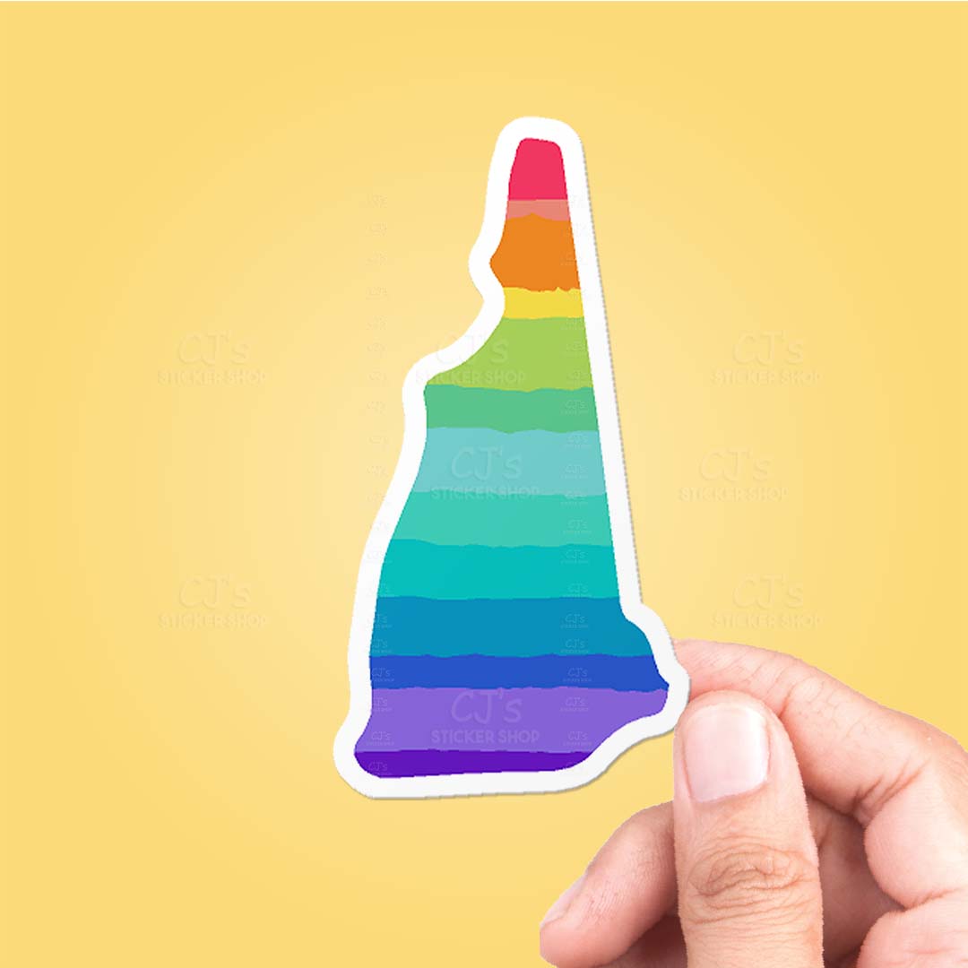 New Hampshire Rainbow State Sticker