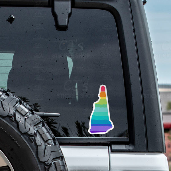 New Hampshire Rainbow State Sticker