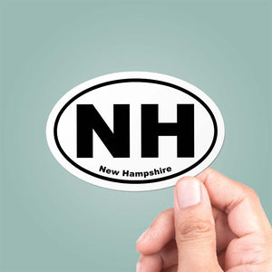 New Hampshire NH State Oval Sticker