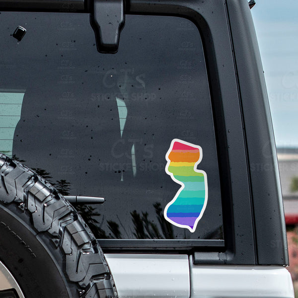 New Jersey Rainbow State Sticker