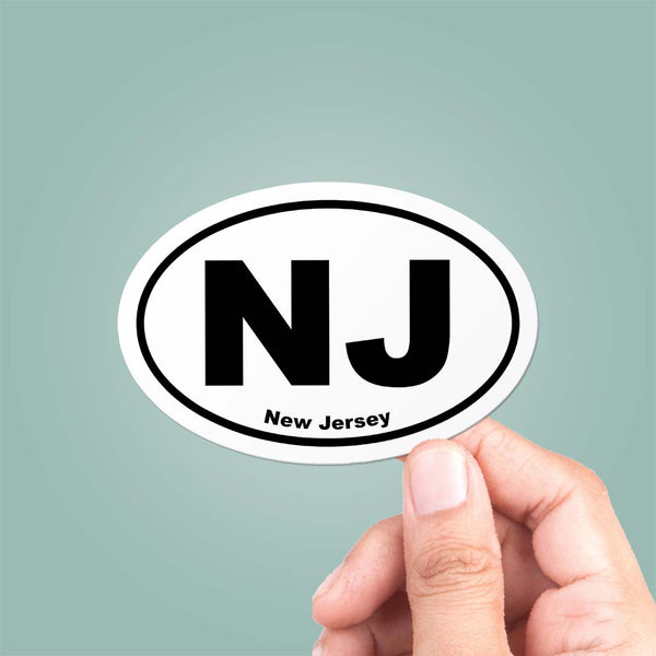 New Jersey NJ State Oval Sticker