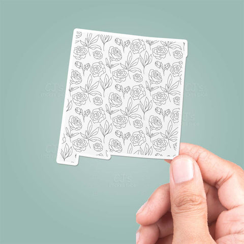 New Mexico NM Floral Pattern Sticker