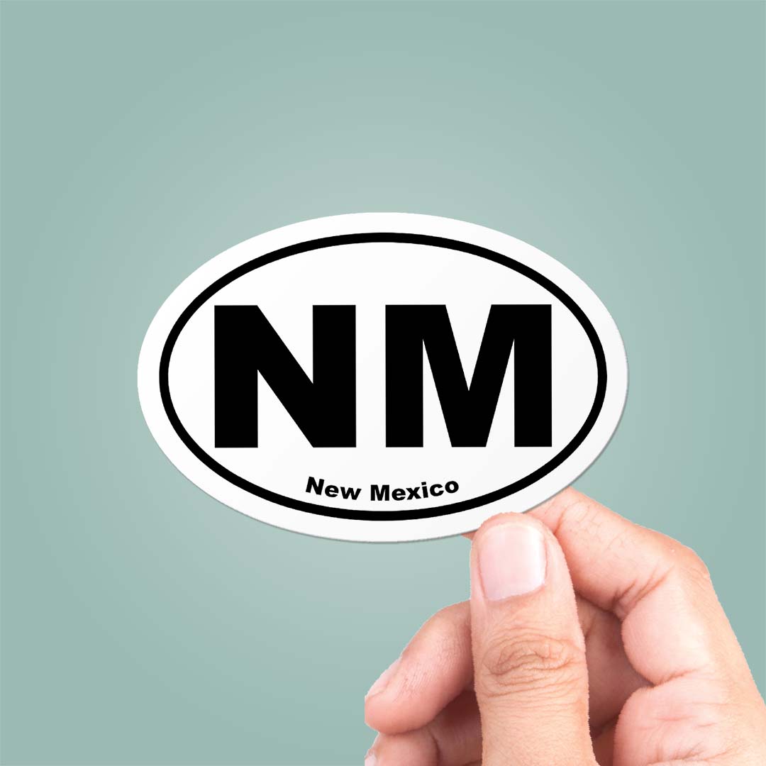 New Mexico NM State Oval Sticker