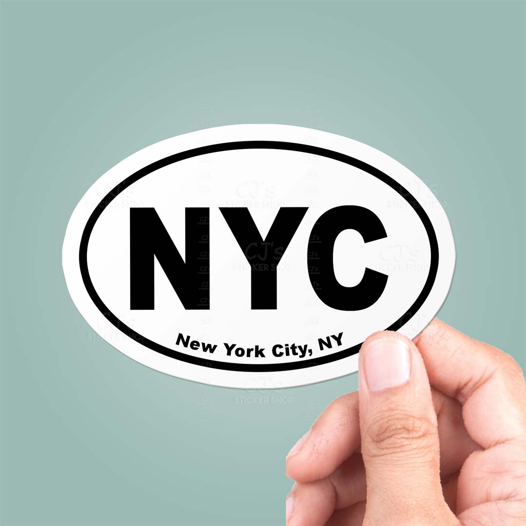 New York City NYC Oval Sticker