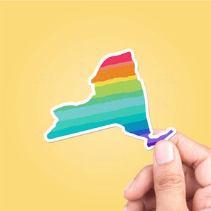 New York Rainbow State Sticker