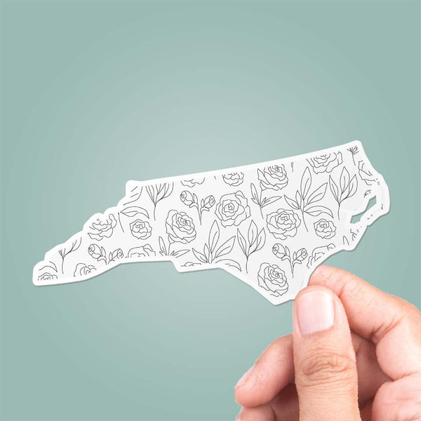 North Carolina Floral Pattern Sticker