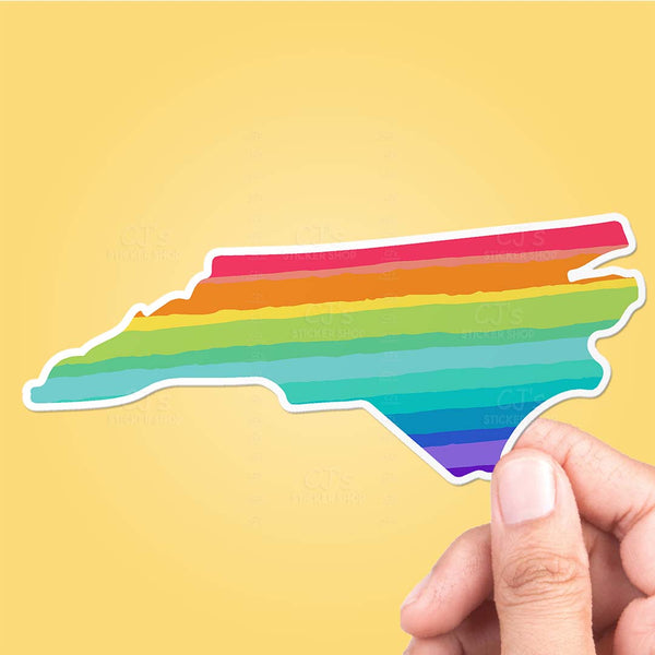 North Carolina Rainbow State Sticker
