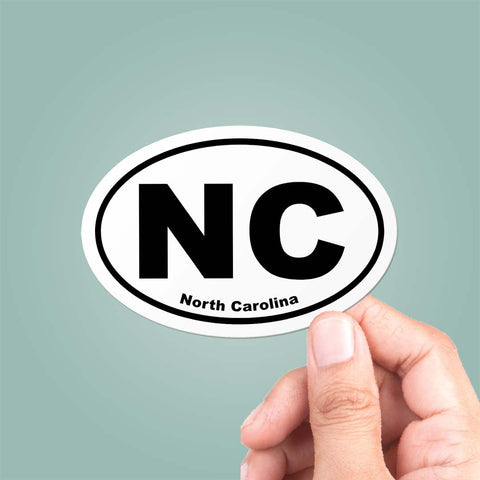 North Carolina NC State Oval Sticker