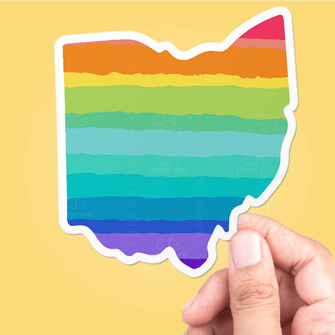 Ohio Rainbow State Sticker