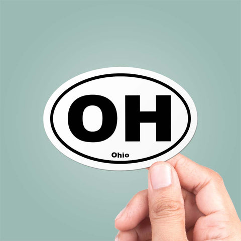 Ohio OH State Oval Sticker