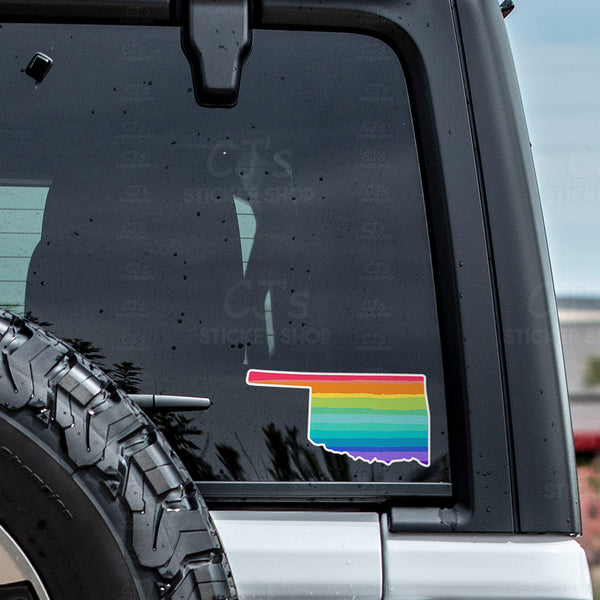 Oklahoma Rainbow State Sticker