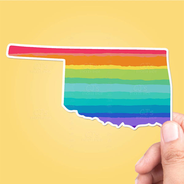 Oklahoma Rainbow State Sticker