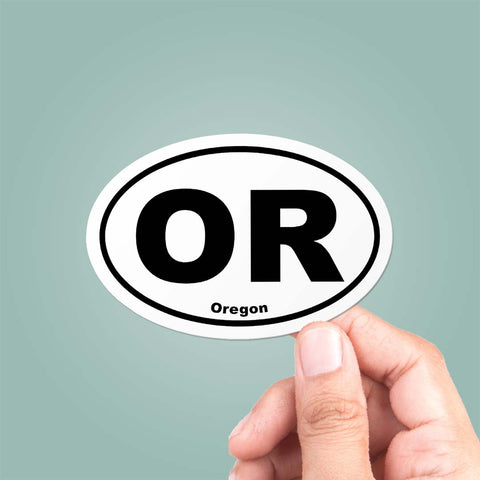 Oregon OR State Oval Sticker