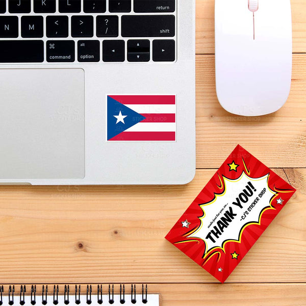 Puerto Rico PR Flag Sticker