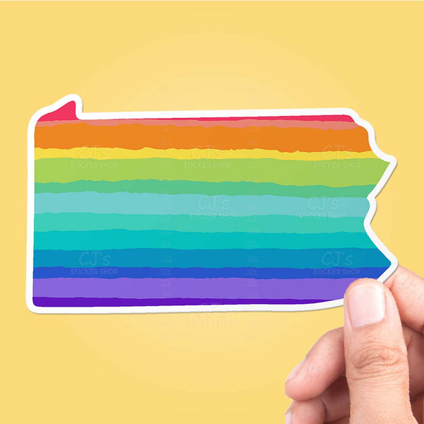 Pennsylvania Rainbow State Sticker