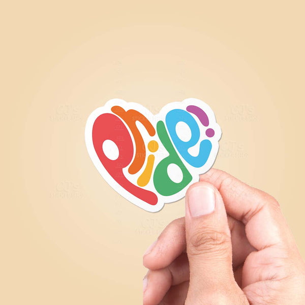 Pride Heart Shape Sticker