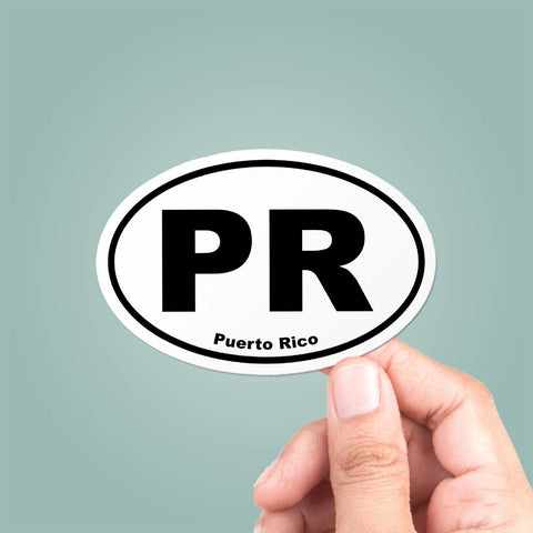 Puerto Rico PR State Oval Sticker