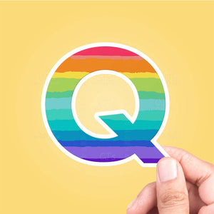 Letter "Q" Rainbow Sticker