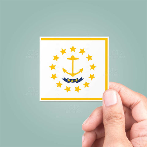 Rhode Island RI State Flag Sticker