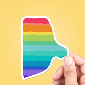 Rhode Island Rainbow State Sticker