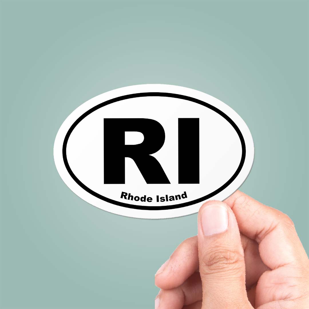 Rhode Island RI State Oval Sticker