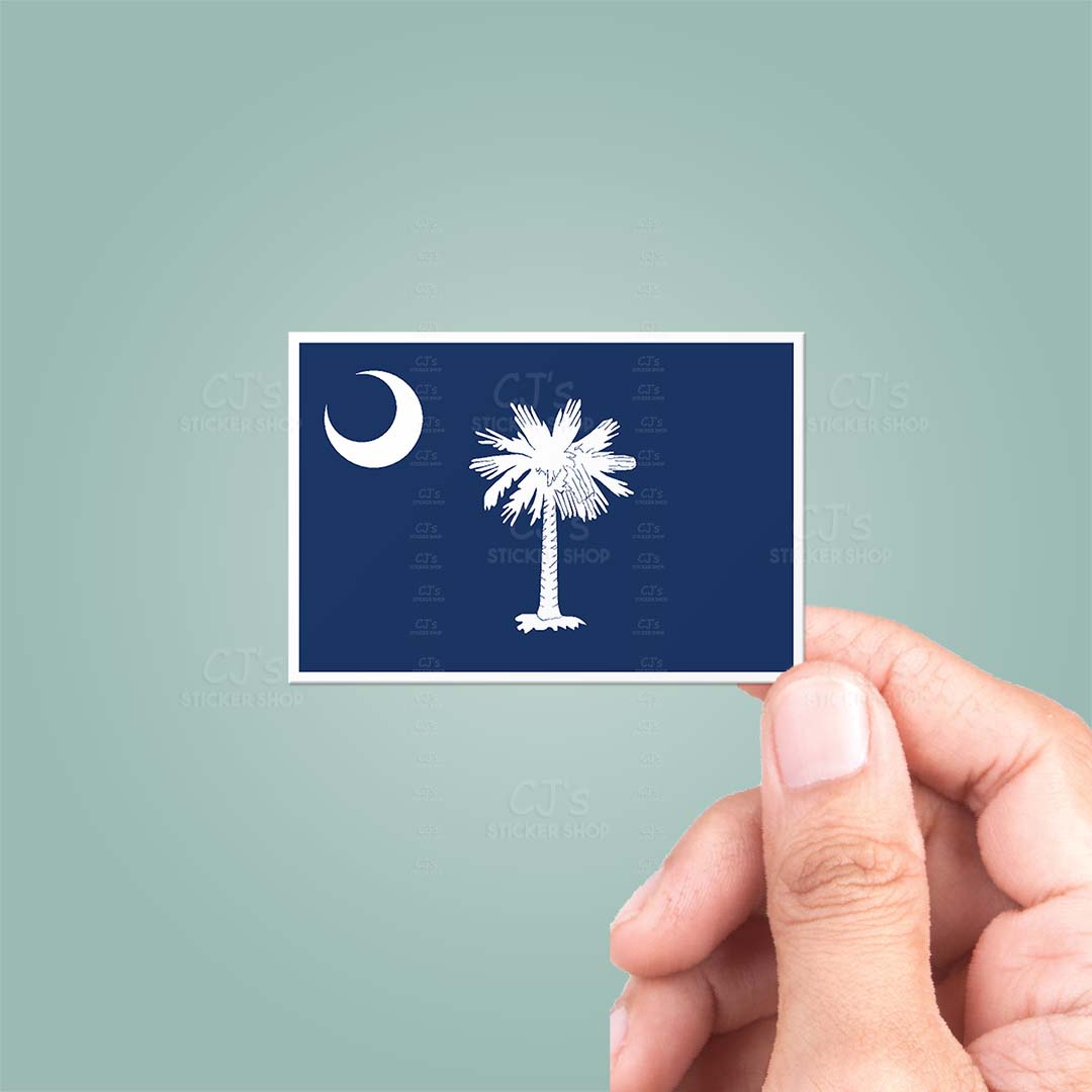 South Carolina SC State Flag Sticker