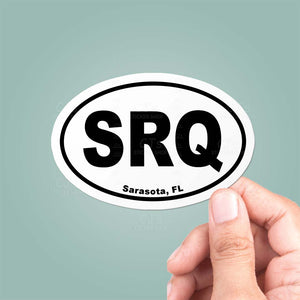 Sarasota SRQ Florida Oval Sticker