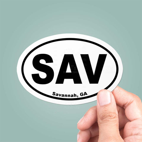 Savannah, GA Oval Sticker