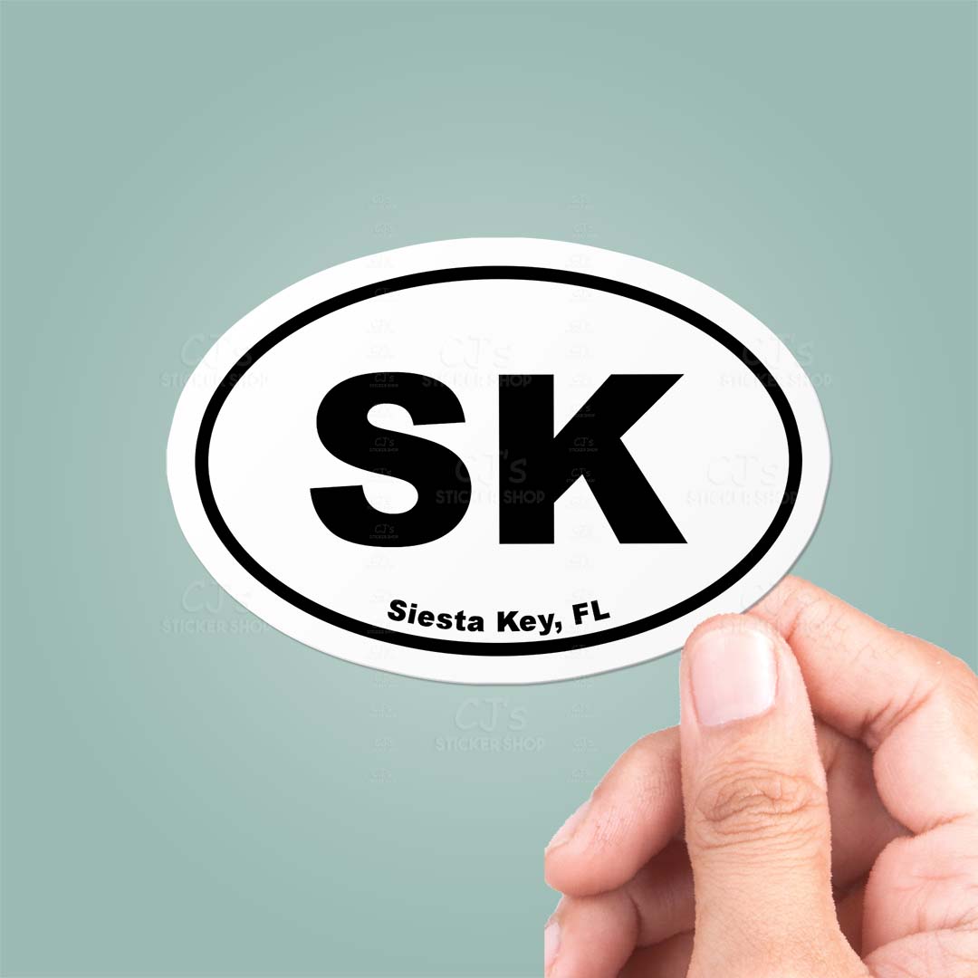 Siesta Key Florida Oval Sticker