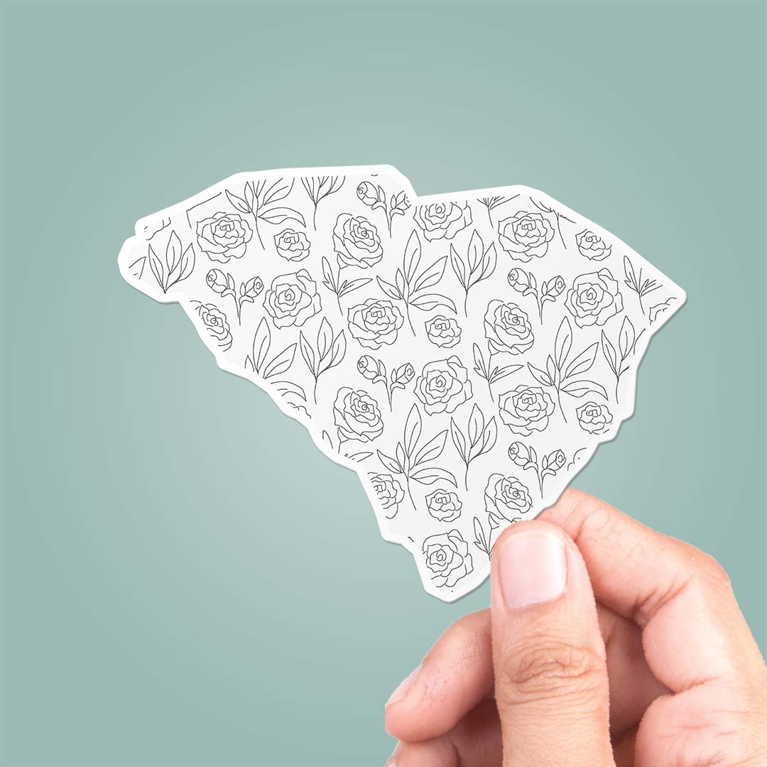 South Carolina Floral Pattern Sticker