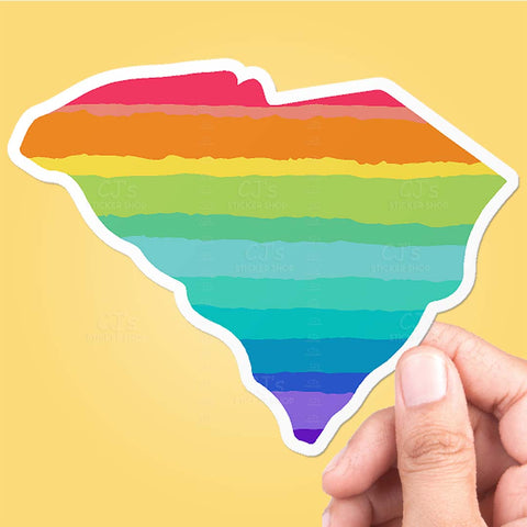 South Carolina Rainbow State Sticker