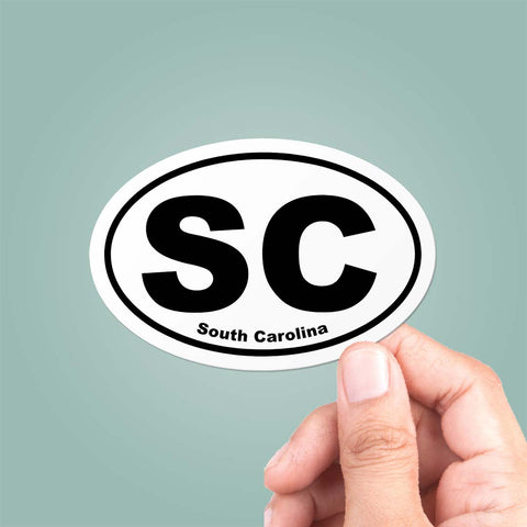 South Carolina SC State Oval Sticker
