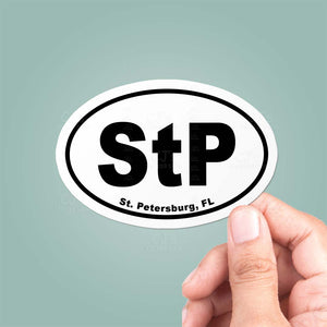 St. Petersburg Florida Oval Sticker