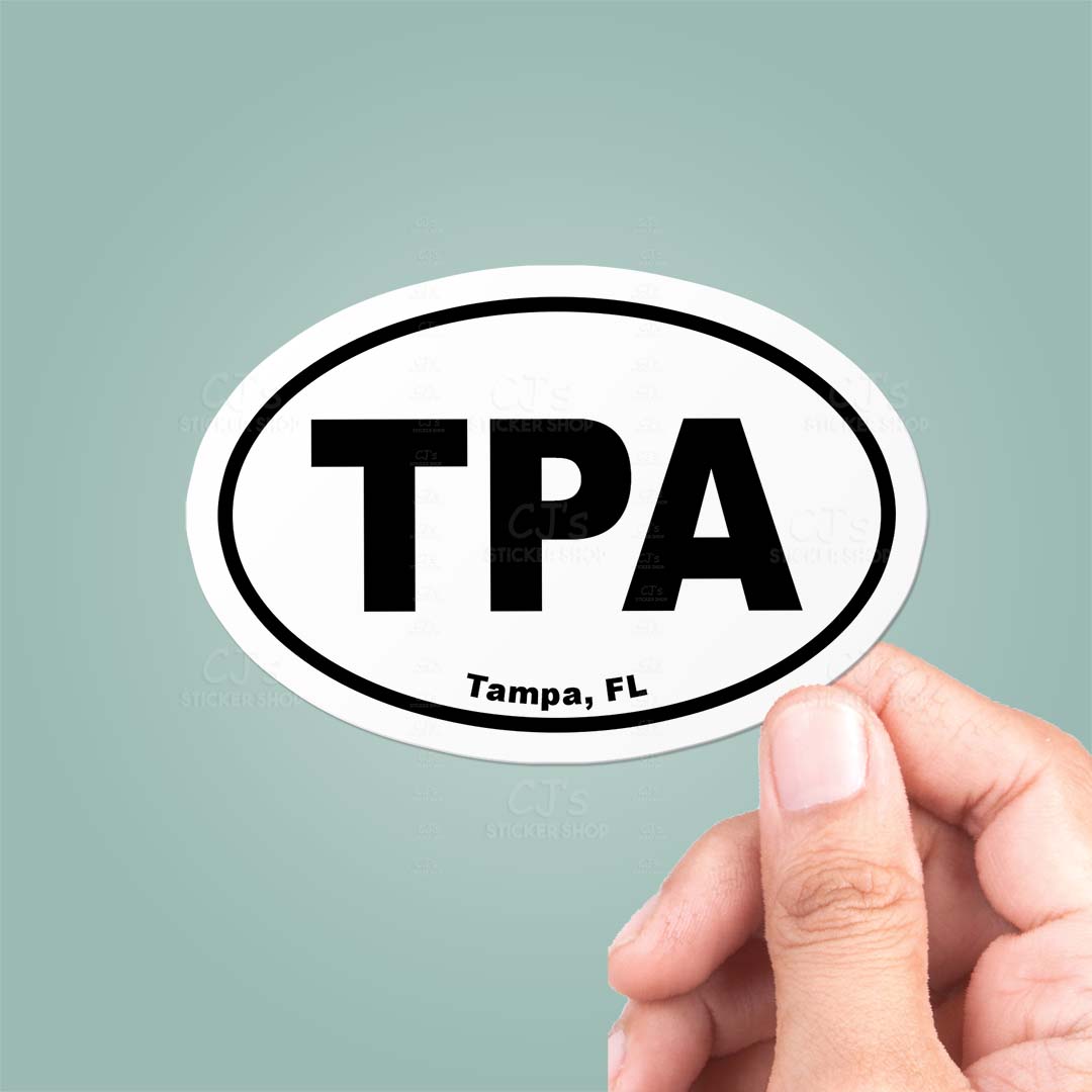 Tampa Florida Oval Sticker