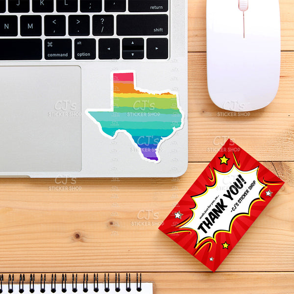Texas Rainbow State Sticker