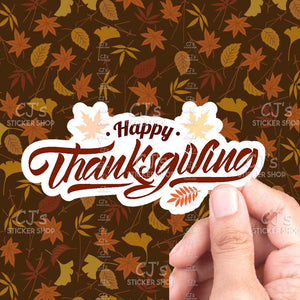 Happy Thanksgiving Lettering Sticker (V1)