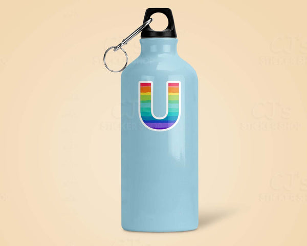 Letter "U" Rainbow Sticker