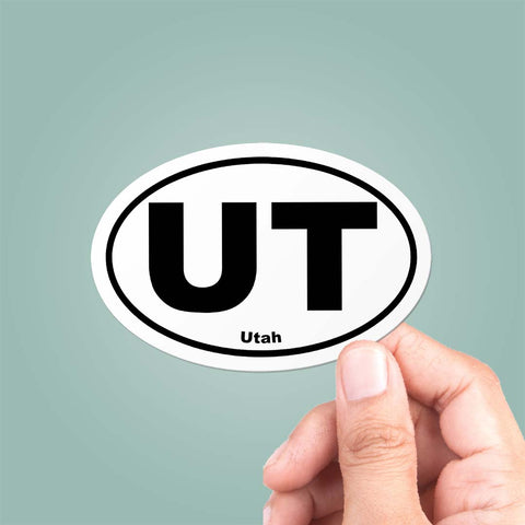 Utah UT State Oval Sticker