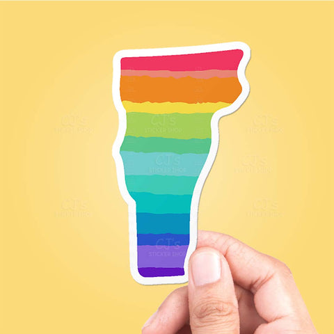 Vermont Rainbow State Sticker