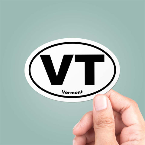 Vermont VT State Oval Sticker