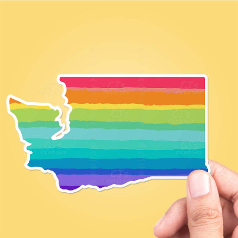 Washington Rainbow State Sticker