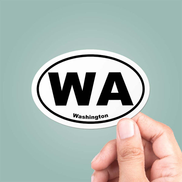 Washington WA State Oval Sticker
