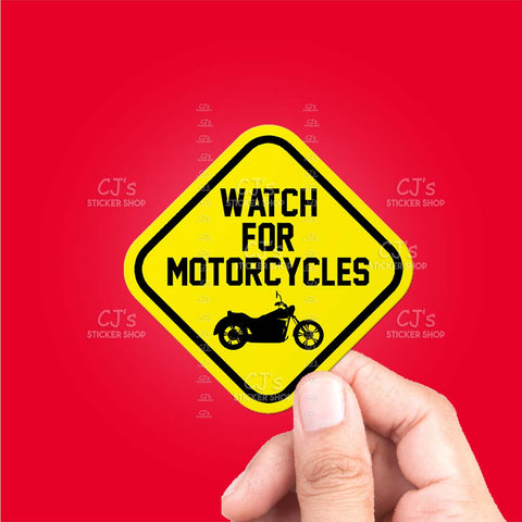 Watch For Motorcycles Sticker (Cruiser)
