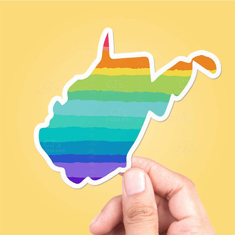 West Virginia Rainbow State Sticker