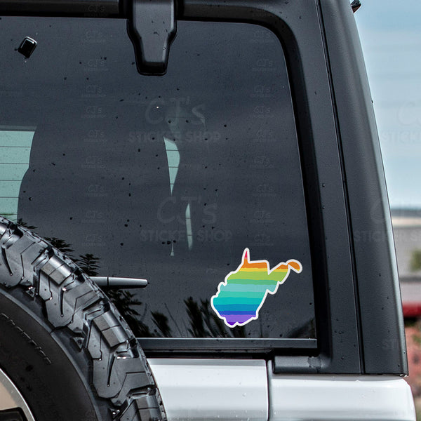 West Virginia Rainbow State Sticker