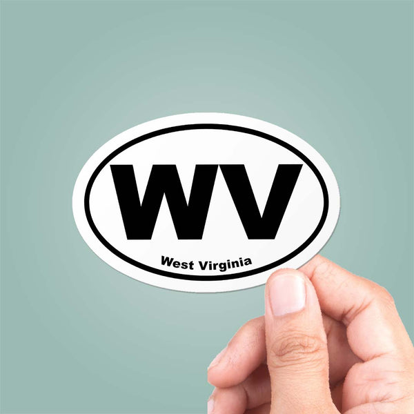 West Virginia WV State Oval Sticker