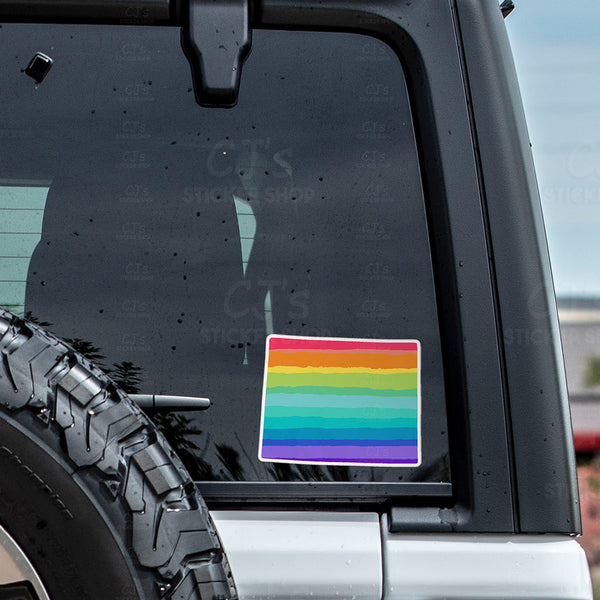 Wyoming Rainbow State Sticker