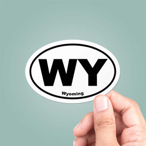 Wyoming WY State Oval Sticker