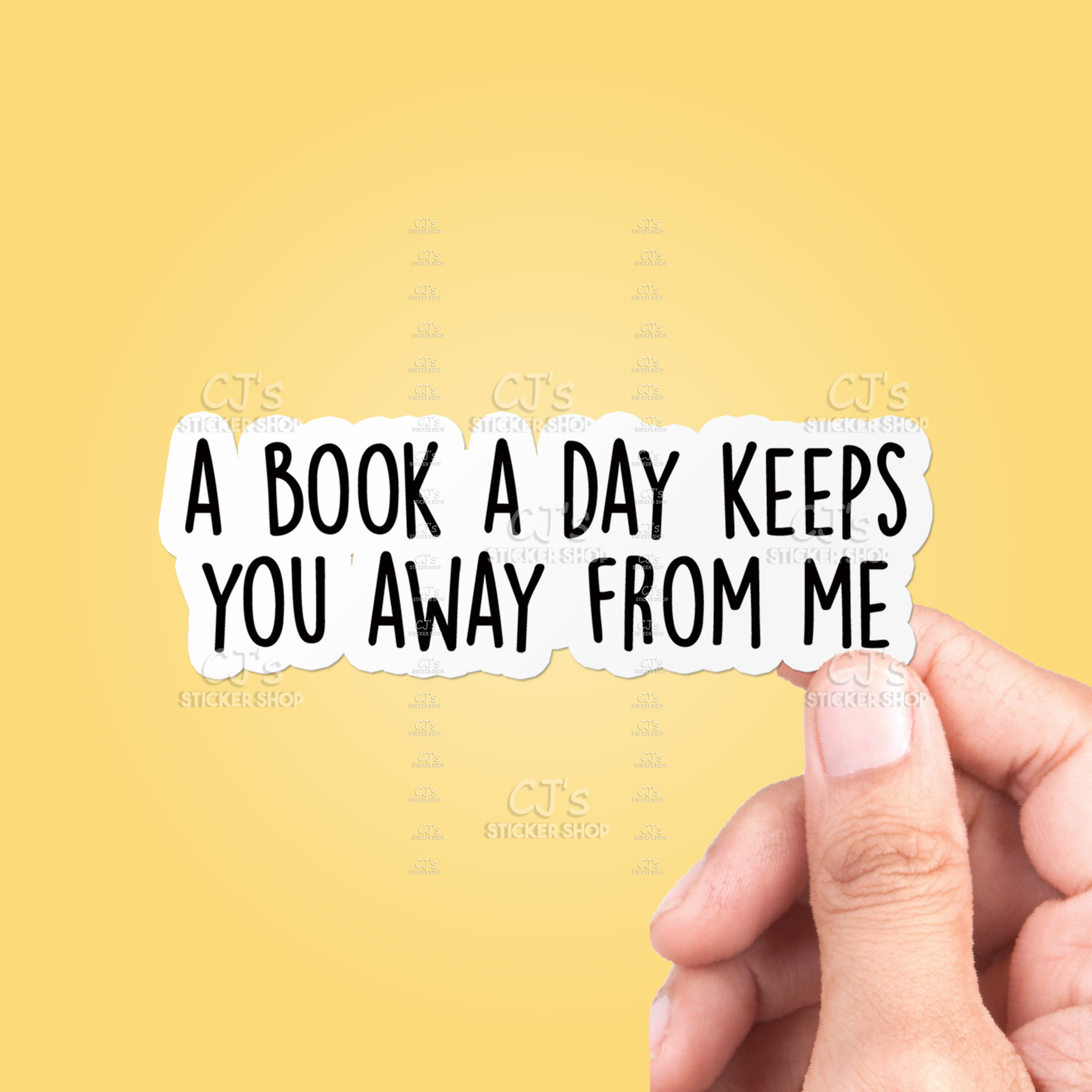 A Book A Day Keeps You Away From Me Sticker